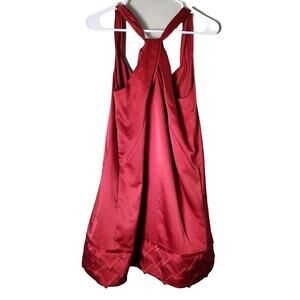 Vivienne Tam Silk Mini Dress Size 8 Red Sleeveless Pockets NWT